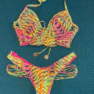 Luli Fama XS Oasis Babe Corset Top & Bottom